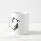 Mug Deux Koi - Poisson en pinceau d'encre (Devant gauche)