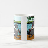 Mug Deux Labradors noir et maman (Centre)