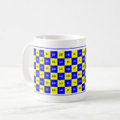Mug Deux lettres Mot Bleu et Jaune Anglais (Devant gauche)