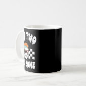Mug Deux L'os Funny 2e Anniversaire Halloween Squelett (Devant gauche)