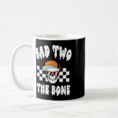 Mug Deux L'os Funny 2e Anniversaire Halloween Squelett (Gauche)