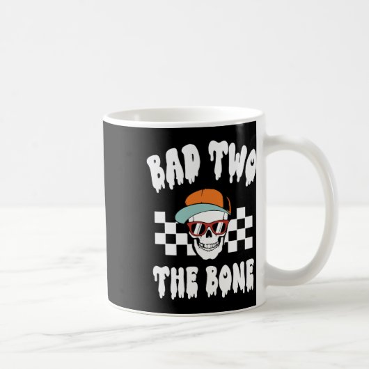 Mug Deux L'os Funny 2e Anniversaire Halloween Squelett (Droite)
