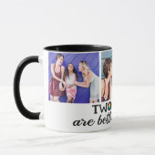 Mug Deux mamans sont meilleures que la photo d'une mèr (Gauche)