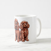 Mug Deux mignons Cocker Cartoon Spaniers (Devant droit)
