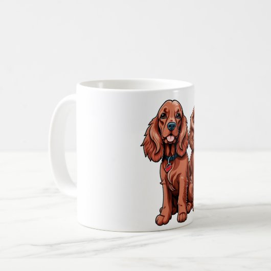 Mug Deux mignons Cocker Cartoon Spaniers (Devant gauche)