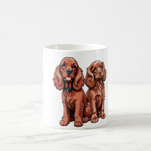 Mug Deux mignons Cocker Cartoon Spaniers