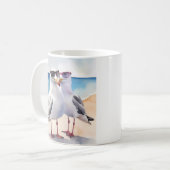Mug Deux Mignons Mouettes En Amour (Devant gauche)