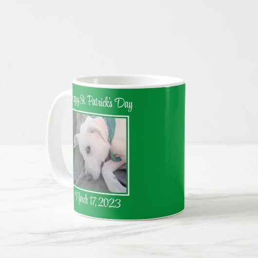 Mug Deux mignons Photo Saint Patrick's Day Green Lazy  (Devant gauche)