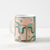 Mug Deux motifs sans couture dans des couleurs différe (Devant gauche)