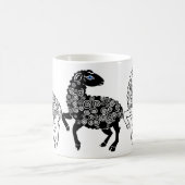 Mug Deux moutons blancs un art populaire de moutons (Centre)