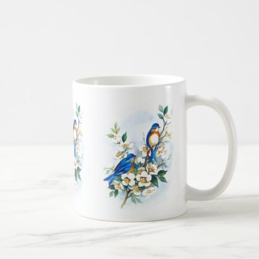Mug Deux oiseaux bleus (Droite)