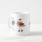 Mug Deux Oiseaux De Neige Patinage Sur Glace (Devant gauche)