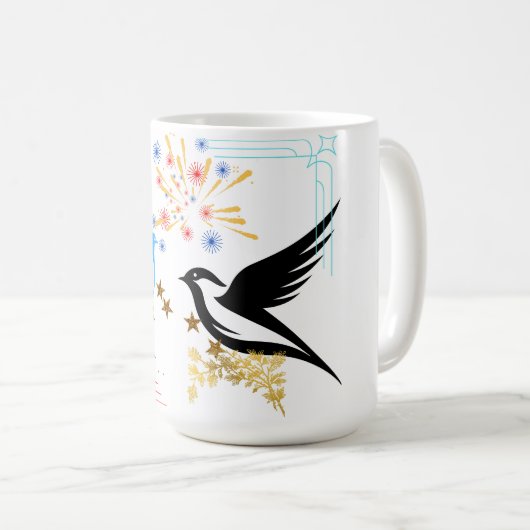 Mug Deux oiseaux majestueux (Devant droit)