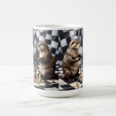 Mug Deux Otters Jouant Aux Échecs, (Centre)