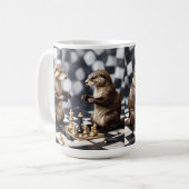 Mug Deux Otters Jouant Aux Échecs, (Devant gauche)