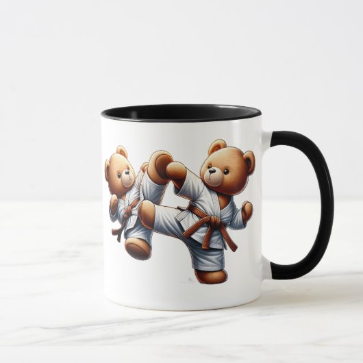 Mug Deux oursons en kimono s'affrontent. (Droite)