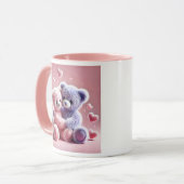 Mug Deux oursons en peluche qui se font un câlin. (Devant gauche)