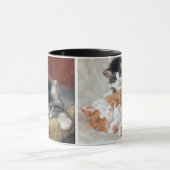 Mug Deux paires de chatons doux par Henriette Ronner-K (Centre)