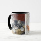 Mug Deux paires de chatons doux par Henriette Ronner-K (Devant gauche)
