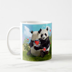 Mug Deux pandas amoureux dans leurs bras