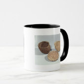 Mug Deux paniers et une couverture (frondes tissées de (Devant droit)