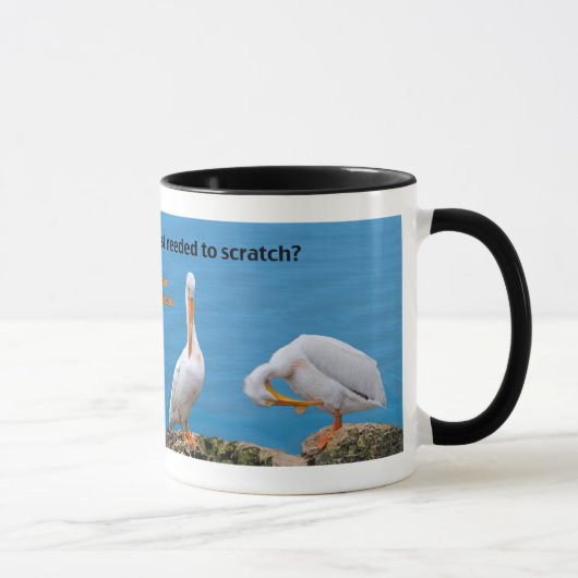Mug Deux pélicans avec un démangeaison (Droite)