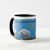 Mug Deux pélicans avec un démangeaison (Devant gauche)