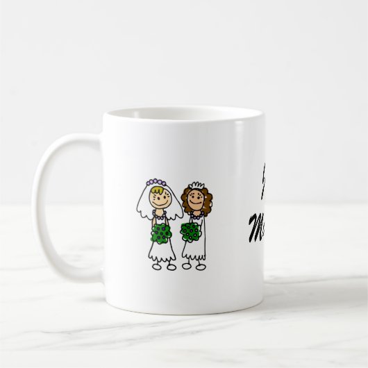 Mug Deux petites jeunes mariées mignonnes (Gauche)