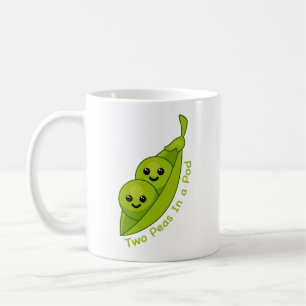 Mug Deux petits pois dans un podium mignonne et amusan