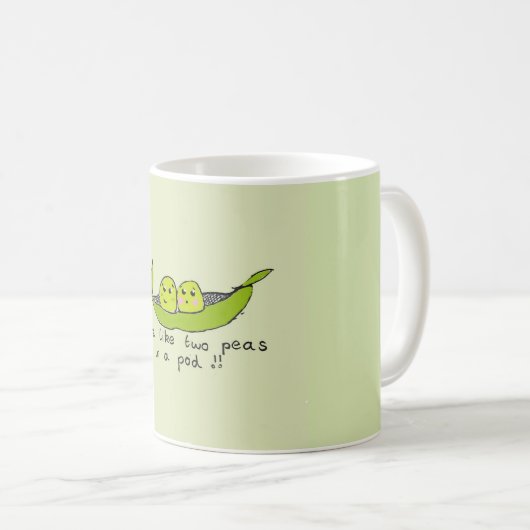 Mug Deux petits pois dans un pot (Devant droit)