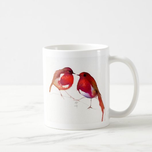 Mug Deux peu d'oiseaux 2014 d'encre (Droite)