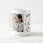 Mug Deux photos modernes | Heureuse Sainte Pâques | La (Devant gauche)