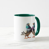 Mug Deux pigeons qui discutent. (Devant droit)