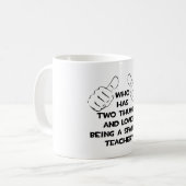 Mug Deux pouces .. Professeur espagnol (Devant gauche)