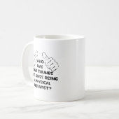 Mug Deux pouces .. Thérapiste physique (Devant gauche)