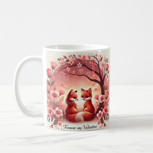 Mug Deux renards, vous avez volé mon cœur (Gauche)