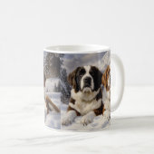 Mug Deux Saint-Bernard dans la neige (Devant droit)