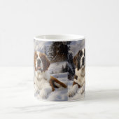 Mug Deux Saint-Bernard dans la neige (Centre)
