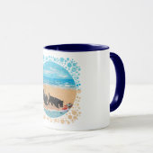Mug Deux Scotties à la Plage (Devant droit)
