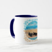 Mug Deux Scotties à la Plage (Devant gauche)