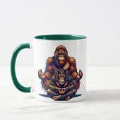 Mug Deux singes zen qui méditent. (Gauche)