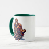 Mug Deux singes zen qui méditent. (Devant gauche)