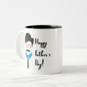Mug deux tons 325 ml noir (Devant gauche)