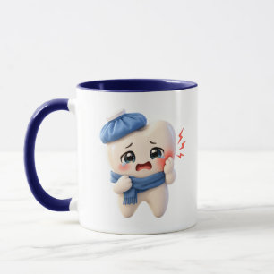 Mug deux tons à caractère de dent mignonne avec ma