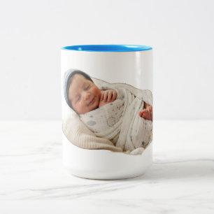 Mug deux tons avec photo de bébé personnalisée