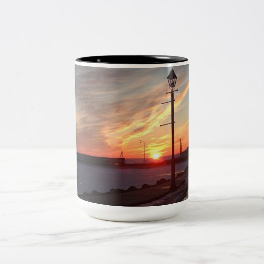 Mug deux tons avec une photo époustouflante de cou (Centre)