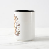 Mug deux tons Café Girafe Mignonne (Centre)