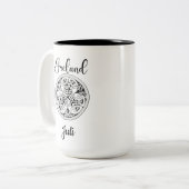 Mug Deux Tons Celtique, 15 oz (Devant gauche)