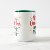 Mug deux tons citation de Noël, cadeau de fête de (Centre)