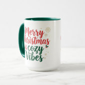 Mug deux tons citation de Noël, cadeau de fête de (Devant gauche)